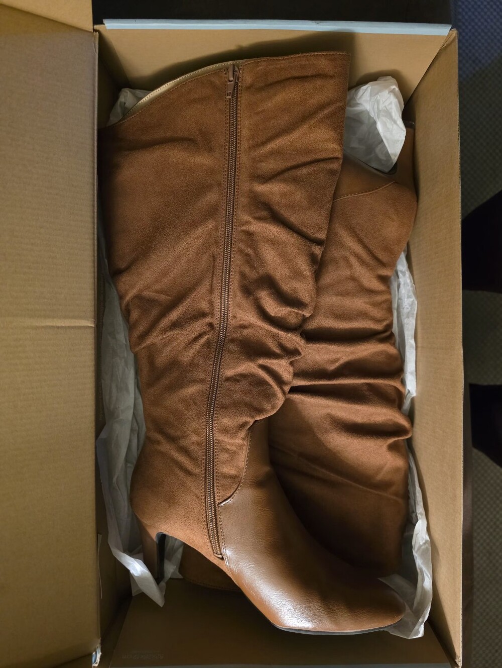 Life Stride Glory Women's Knee-High Slouch Boot - Walnut Brown 9M Wide Calf